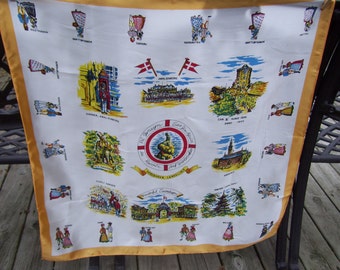 Copenhagen Denmark Souvenir Scarf Square Travel Colorful
