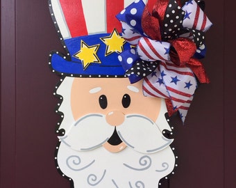 Uncle Sam Patriotic Door Hanger Fourth Of July
