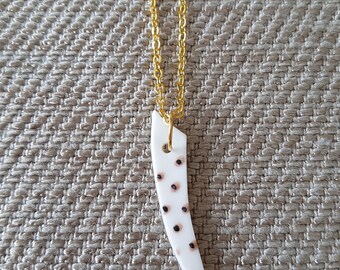 Spotted ceramic pendant