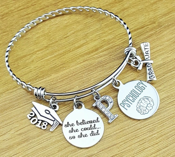 Psychology Graduation Gift Psychology Gifts Psychology Graduation Psychology Jewelry Psychology Bracelet College Graduation Gift Senior 2018