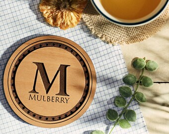 Custom Coasters, Personalized Coasters, Lacquered Wood Coaster, Monogram Coaster, Inexpensive Wedding Favors, party favor wedding gift -06
