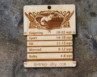 Spinners Control Card/ WPI tool - Maple Veneer