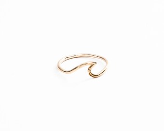 Nalu ring - gold wave ring,thin gold ring,stack ring,stacking ring,graduation gift,knuckle ring,gold filled ring,gold knuckle ring,hawaii