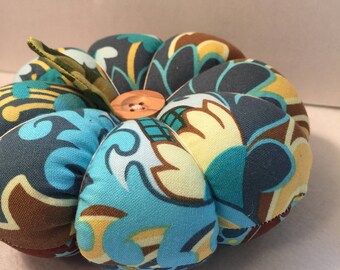 Blue Floral Patchwork Pin Cushion