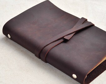 Personalized leather notebook,Personalized Leather Journal Notebook or Sketchbook ,leather replaceable notebook(Free Stamp)