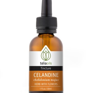 Organic Celandine Tincture, Liquid Extract, (Chelidonium majus) 1 fl. Oz / 30 Ml - Top Quality, maximum Strength