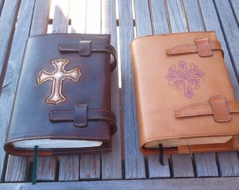 Embroidered Leather Bible Cover