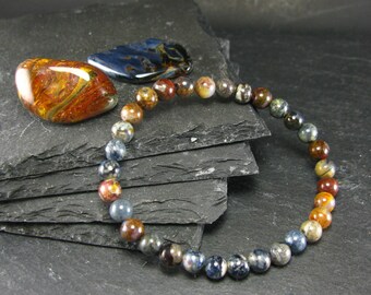 Pietersite Genuine Bracelet ~ 7 Inches ~ 6mm Round Beads