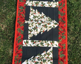 Christmas tree table runner handmade