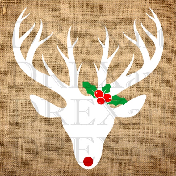 Items Similar To RUDOLPH STENCIL Reindeer For Burlap Pillows Wood 
