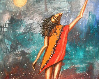 Reflection: Original Oil Painting,Frame stretched canvas