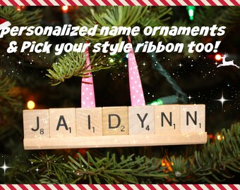 Custom Ornament, Christmas Ornament, Custom Ornament, Name Ornament, Custom Name Ornaments, Scrabble, Personalized Ornaments, Christmas, Mom