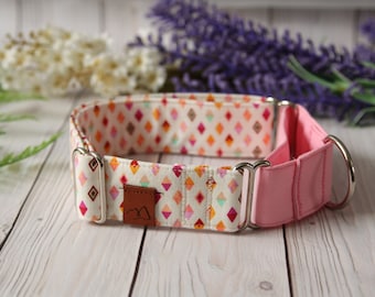 ELOISE Dog Collar - Girl Dog Collar - Martingale - Puppy Collar - Pink Collar - Matching Collars