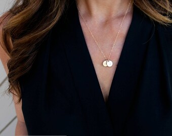 Mini Initial Necklace, Dainty Initial Necklace,Small Letter Necklace,Gold Fill, Sterling Silver Personalized Necklace,Layering Necklace,N247