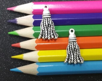 3 PCS - Graduation Tassel Silver Charm Pendant C1165
