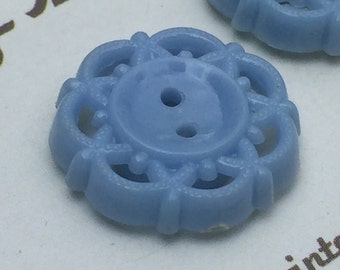 Vintage Buttons - blue plastic