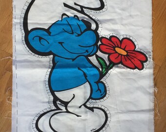 SMURF ALERT! 80's Uncut Pillow Panel