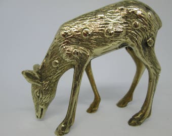 Deer | deer figurine statuette | vintage brass deer | Deer Ornament