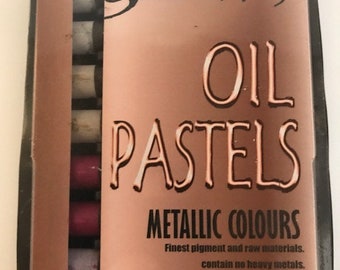 Mungvo Gallery Oil Pastels, Metallic Colours Set, Oil Pastels, Metallic Oil Pastel Set, Artist Gift