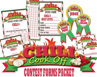 Chili Cook Off Score Cards Chili Cook Off Judges Score Cards