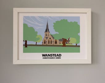 Christchurch Green A4 Print