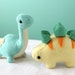 PDF Pattern - Felt Stegosaurus and Brontosaurus Dinosaur Plush Bundle
