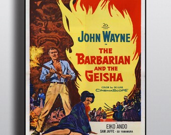 John Wayne, The Barbarian and the Geisha - Vintage Classic Poster Print