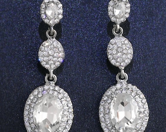 Three Tiers of Teardrop Jewels dangles gauges plugs 4g - 5/8" 5mm - 16mm