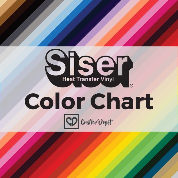 Siser heat transfer vinyl color chart htv color chart color