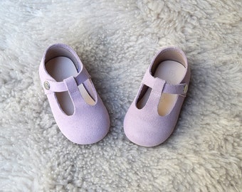 Lilac Baby Girl Shoes, Purple Baby Girl Shoes, Baby Shoes, Toddler Shoes, Gift For Girls, T Strap Mary Jane, Leather Baby Shoes, Baby Gift