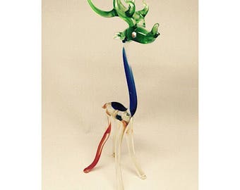 Vintage Hand Blown Glass Deer