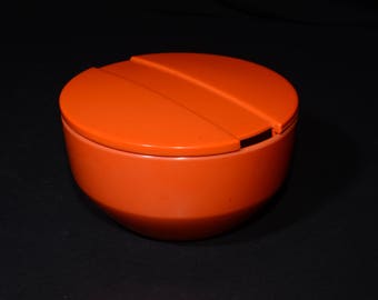 Rosti Denmark Melamine Sugar Bowl with Lid - Soren Andersen Design - Mod orange Mepal-Melamine Sugar Bowl - Danish Modern Sugar Bowl