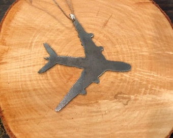 Rustic Steel Airplane Metal Plane Ornament