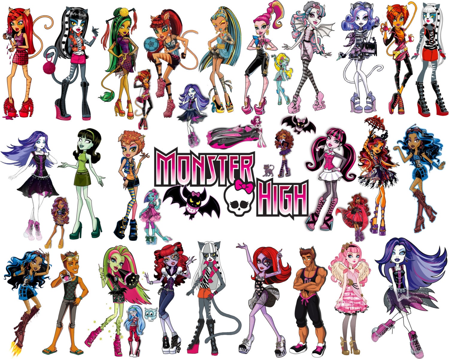 140 monster high clipart and silhouette monster high clipart