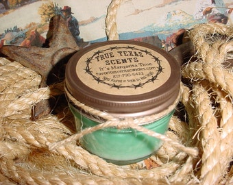 Fresh Basil - 4 oz mason jar cowboy candle