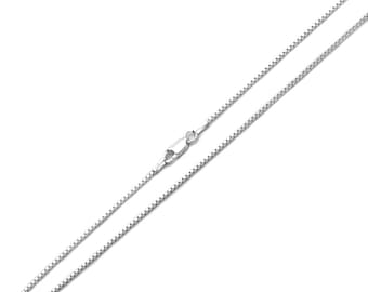 Men Women Sterling Silver 1.4mm Italian Box Chain Necklace / Free Gift Box(ZSCP610033)