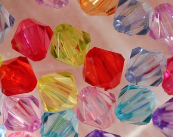 set of 50 multicolored beads
