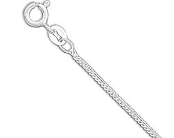 1.5mm 24 INCH Curb Chain Necklace - 925 Sterling Silver