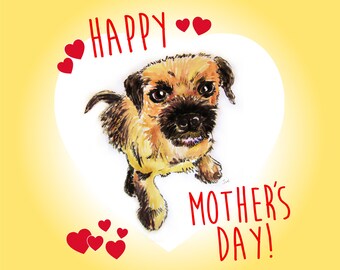 Border Terrier Mothers Day Card
