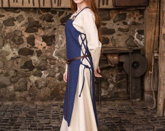 Burgschneider Medieval Viking Cotton Apron Dress Gyda