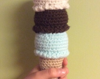 Pattern Dowload: Ice Cream Cone Crochet Pattern