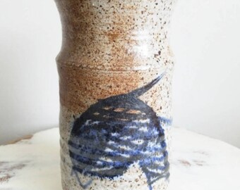 Speckled Stoneware Koi Vase