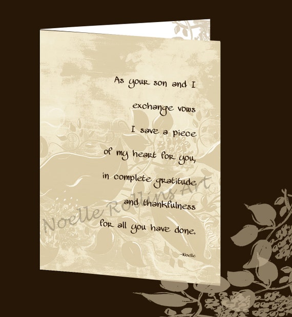 wedding day card for Mother Father Parents of the groom card