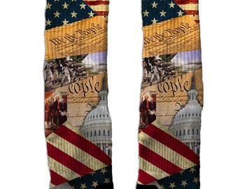 Custom Constitution elite crew socks