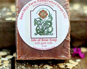 Isle of Rose Soap - Irish Soap - Ireland Collection - Spa Soap - Goat Milk Soap - Natural Soap - Handmade Soap - Suni Skyz Farm Soap