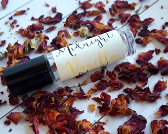 Perfume Oil, Roll On Perfume Oil | Midnight Vanilla | Long Lasting Perfume Oil, Natural Perfume Oil, Vanilla Perfume, Amber Perfume