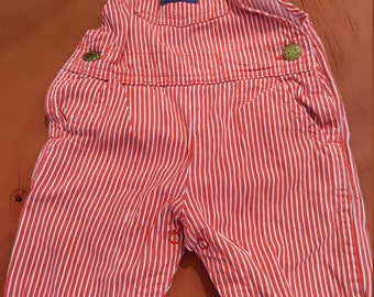 oshKosh overalls - baby overalls - Red and White stripe - summer overalls - 4th of july -beach
