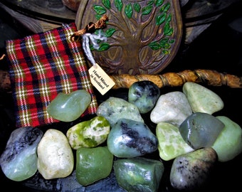 Green Scottish Iona Stone "Mermaid Tears" - Calming, Fairy Magic, Mermaid Magic, Ocean Magic, Protection, Luck, Druid Spirits of Scotland