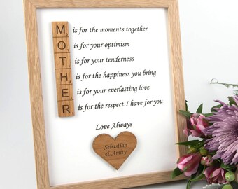 Mother’s Day Wooden Scrabble Piece Photo Frame
