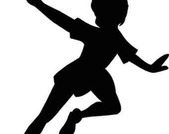 Disney peter pan in flight stencil profile 5 formats stencils digital svg dwg dxf png pdf Silhouette cut cutting files sewing sing
